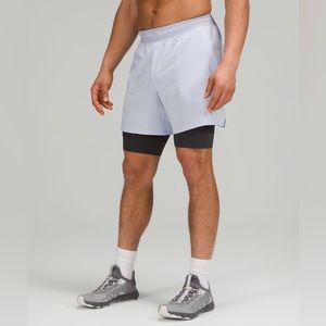 Lululemon Vented Tennis Short size M Pastel Blue/Graphite Grey PSLB/GGRE